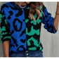 Lenaya Leopard Lines Colorblock Knit Sweater - 3 Colors