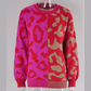 Lenaya Leopard Lines Colorblock Knit Sweater - 3 Colors