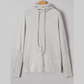 Agnese Light Grey Textured Knit Drawstring Cowl Neck Oversize Top with Side Slits
