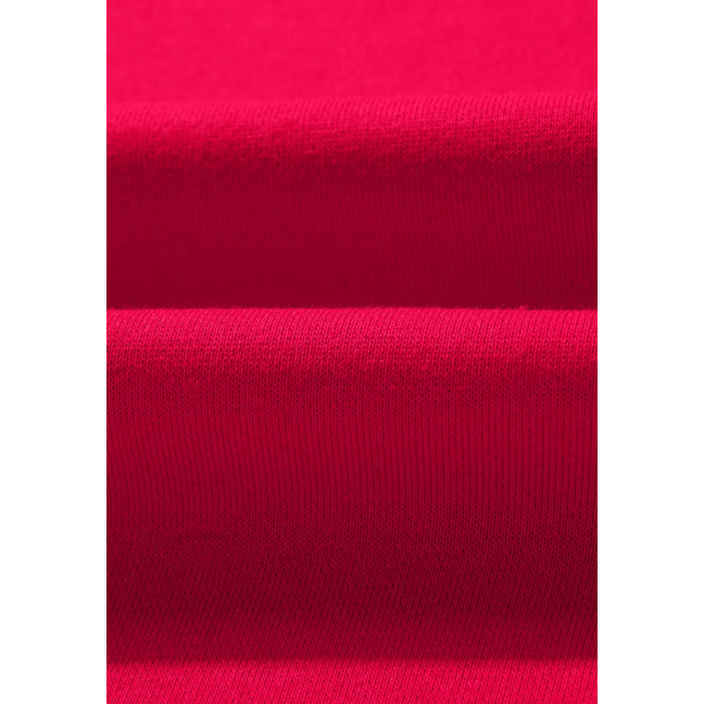 Jenci Red Striped Patchwork Sleeve Colorblock Sweatshirt