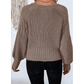 Charlee Mixed Texture Knit Button V Neck Sweater Cardigan
