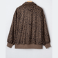 RTS Haleigh Brown Leopard Print Quarter Zip Corduroy Sweatshirt