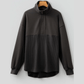 Pheb Carbon Grey Waffle Knit Patchwork Half Zipped Casual Sweatshirt