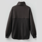 Pheb Carbon Grey Waffle Knit Patchwork Half Zipped Casual Sweatshirt
