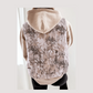 Glenna Brown Camo Leaf Print Winter Puffer Vest