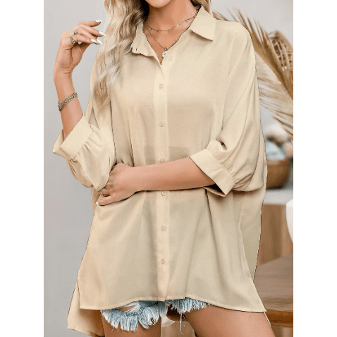 Veda 3/4 Puff Sleeve Oversize Shirt