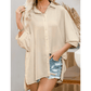 Veda 3/4 Puff Sleeve Oversize Shirt