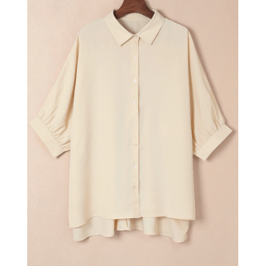 Veda 3/4 Puff Sleeve Oversize Shirt