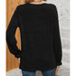 Karter Pleated Round Neck Long Sleeve Top