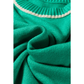 Lenette Green Contrast Detail Drop Shoulder Baggy Sweater