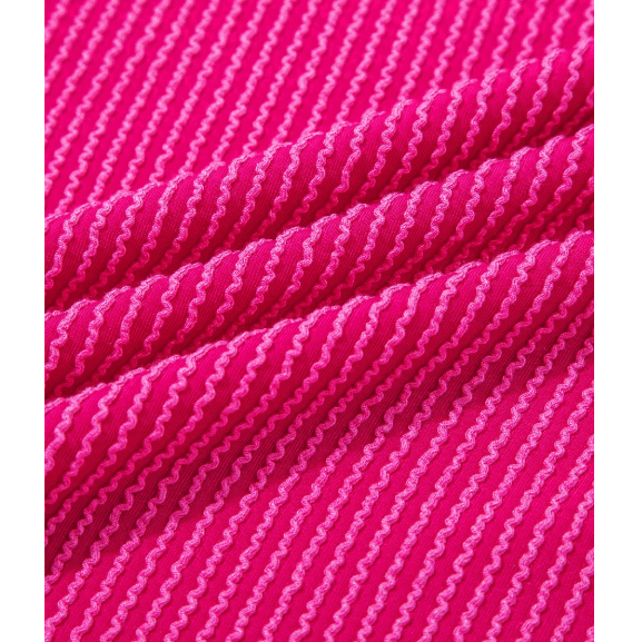 Sammie Pink Twisted Rib Uneven Hem Drop Shoulder Loose Knit Top