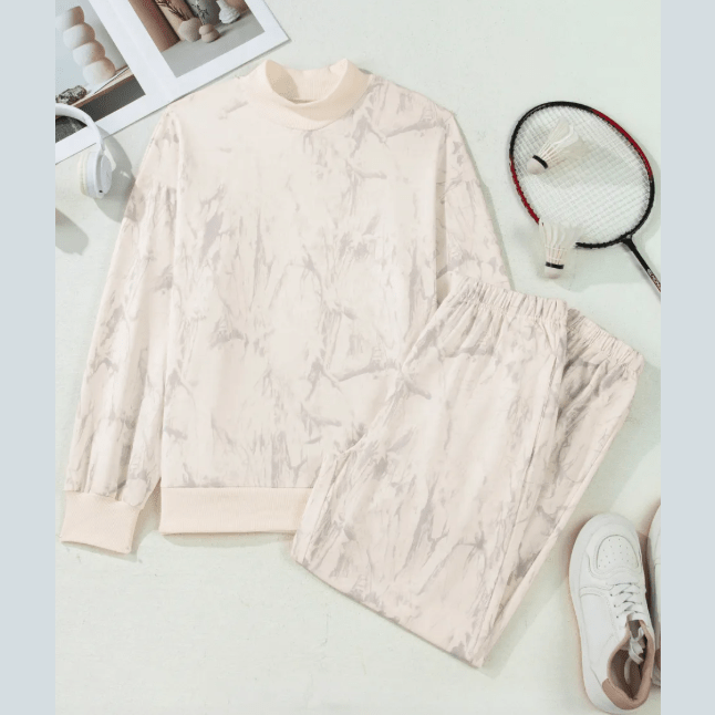 Lillian Khaki Camo Print Jogger Pants Set