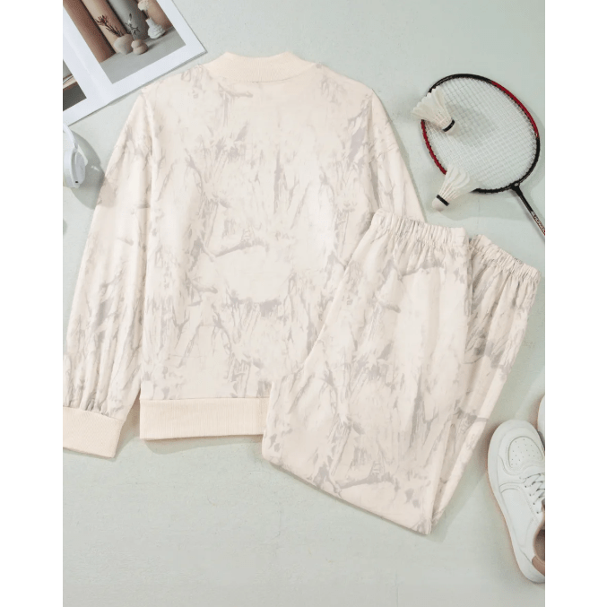 Lillian Khaki Camo Print Jogger Pants Set