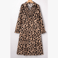 Kacey Brown Leopard Print Smocked Detail Flowy Midi Dress