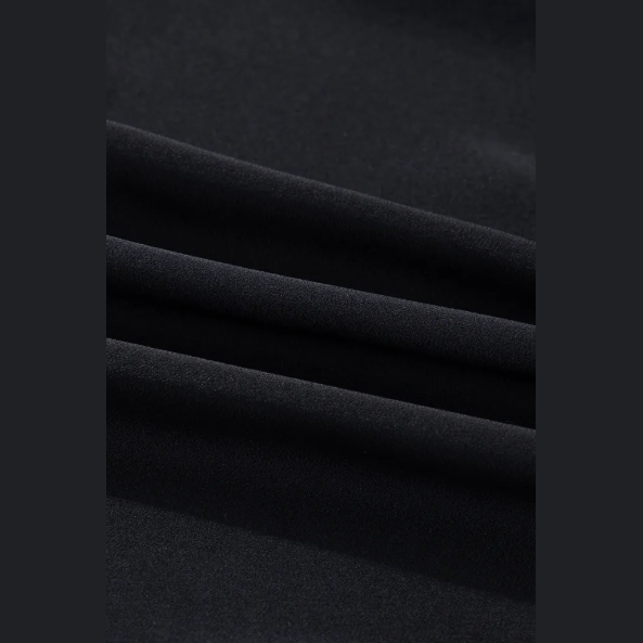 Daira Black Flounced Bracelet Sleeve V Neck Tiered Maxi Dress