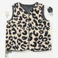 Antonia Black Leopard Print Sherpa Vest Coat
