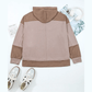 Dayla Waffle Contrast Patchwork Plus Size Pocketed Hoodie