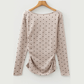 Tali Polka Dot Boat Neck Knit Long Sleeve T Shirt