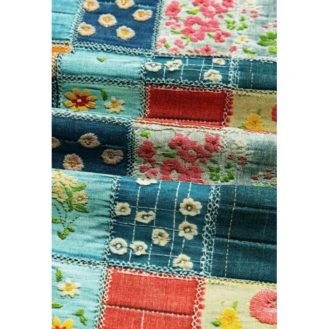 Ellie Mae Floral Print Collared V Neck Roll up Sleeve Shift Blouse