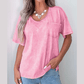 Sandi Sachet Pink Cotton Mineral Wash T Shirt