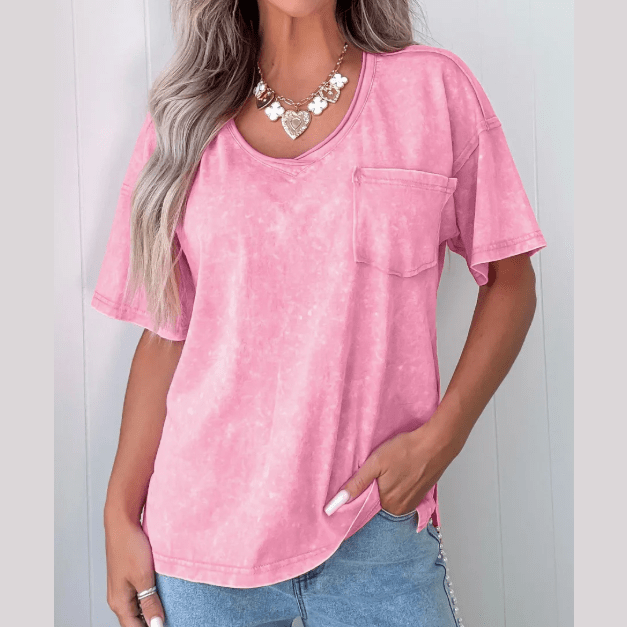 Sandi Sachet Pink Cotton Mineral Wash T Shirt