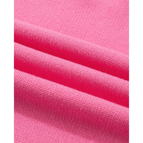 Felicia Sachet Pink Big Ribbon Bow Print Contrast Stitch Trim Drop Shoulder Sweater