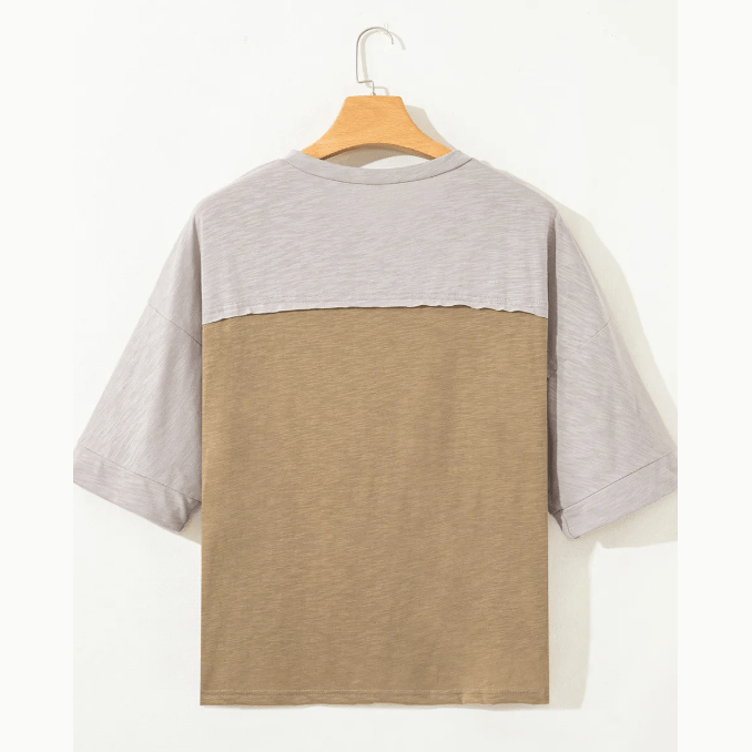 Renee Green Flower Patched Exposed Seam Bracelet Sleeve Oversized T Shirt