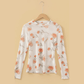 Chanel Round Neck Floral Print Mesh Long Sleeve Top