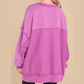 RTS Oversized Exposed Seam Henley Sweatshirt