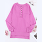 RTS Oversized Exposed Seam Henley Sweatshirt