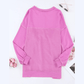 RTS Oversized Exposed Seam Henley Sweatshirt
