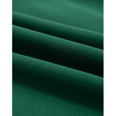 Lyla Green Leopard Trim Round Neck Loose T Shirt