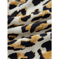 RTS Khaki Mixed Leopard Patchwork 3/4 Sleeve Loose Shirt