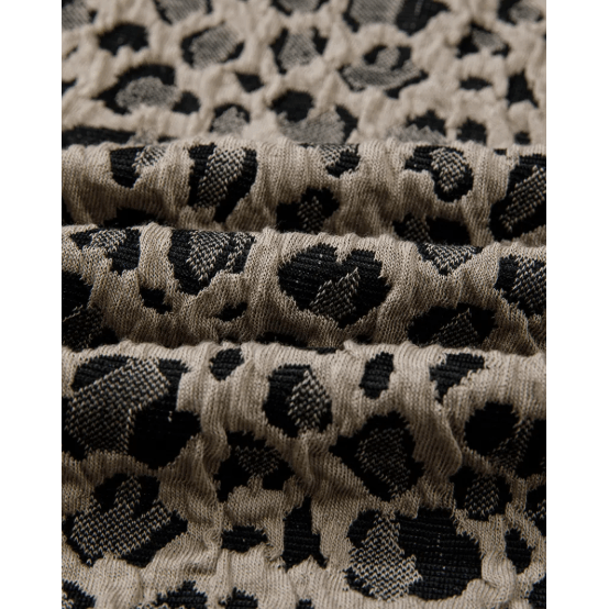 Kammi Zip up Collared Leopard Cap Sleeve Top