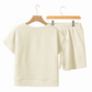 Britnee Apricot Textured Short Sleeve Top and Shorts Set