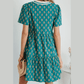 Pyper Green Contrast Trim V Neck Short Sleeve Floral Dress