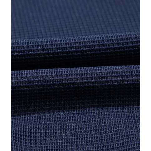 Renata Navy Blue Stitched Detail Drop Shoulder Waffle Knit Romper