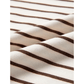 Tana Brown Stripe Ribbed Round Neck Trim Loose Tank Top