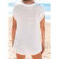 Haylie Off White Sweater Tee with Side Slits