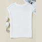 Haylie Off White Sweater Tee with Side Slits
