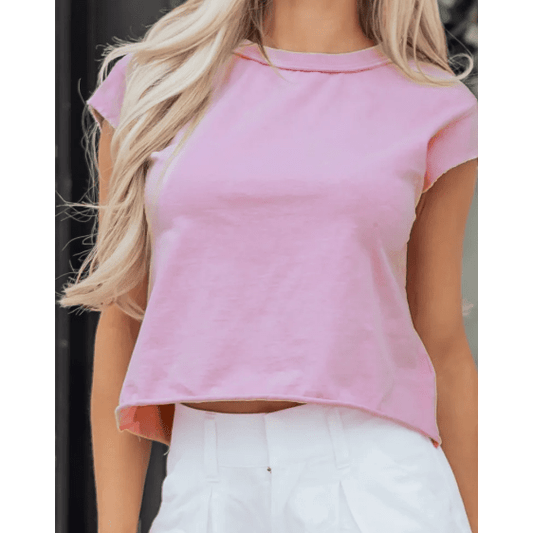 Jerilyn Pink Mineral Wash Boxy Fit Cotton Tank Top