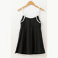 Saige Black Color Block Edge Ribbed Pocketed Lined Swim Dress