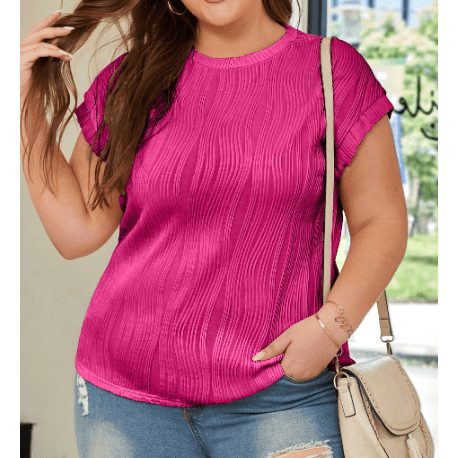 PIp Wavy Textured Plus Size Tee
