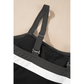 Cashton Black Color Block Detail Adjustable Straps One Piece Swimsuit