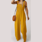 Kress Smocked Sleeveless Wide Leg Jumpsuit with Pockets