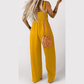 Kress Smocked Sleeveless Wide Leg Jumpsuit with Pockets