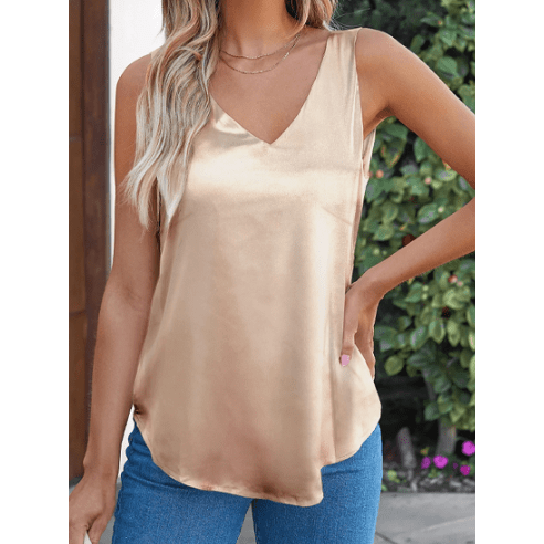 Colina Deep V Neck Loose Tank Top