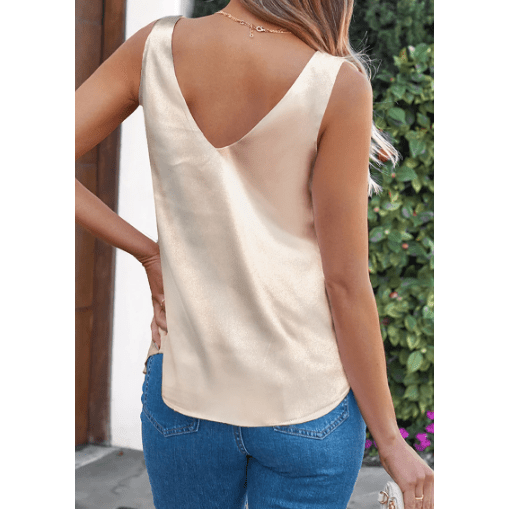 Colina Deep V Neck Loose Tank Top