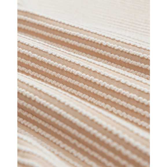 Clea Twisted Ribbed Color Block Trim T Shirt Shift Dress