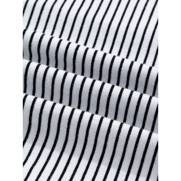 Lorinda Pink Stripe Contrast Trim Round Neck Summer T Shirt